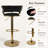 Velvet Adjustable Swivel Bar Stool-1249139175