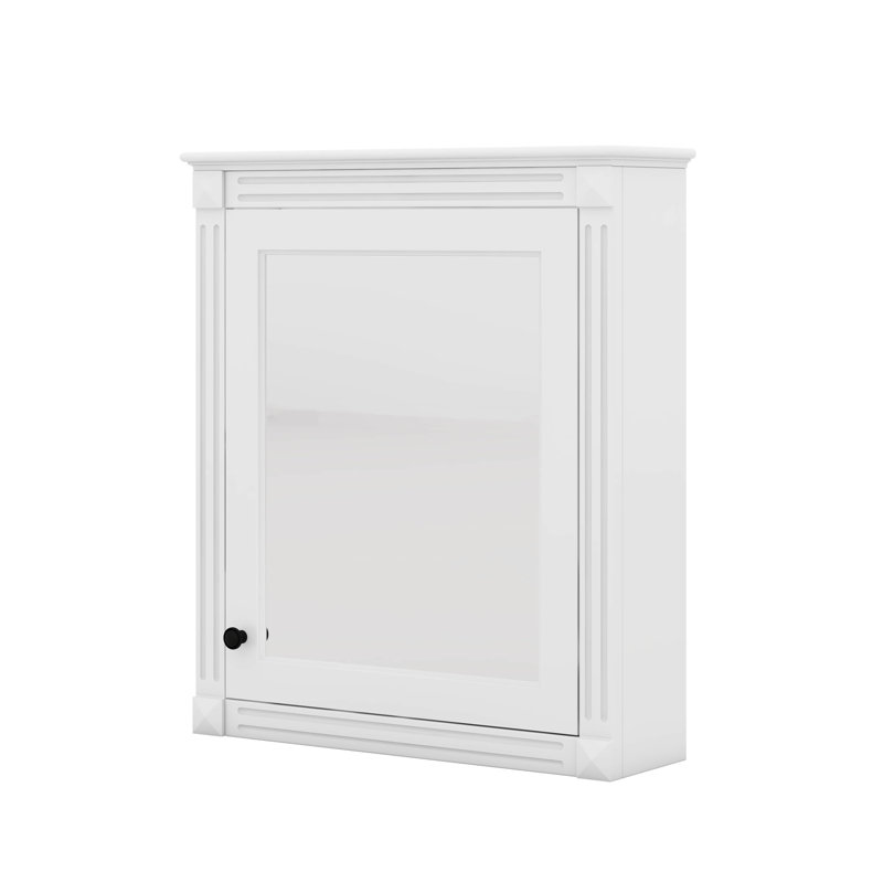 Pharmacie avec tablette réglable en hauteur, armoire de rangement au-dessus de la toilette, Blanc