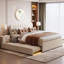 Lit plateforme tapissier classique avec gigogne et éclairage DEL Smart Teddy-1154335144-1154335188