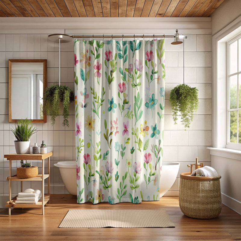 Spring Blur - Premium Shower Curtain, 74"H x 71"W