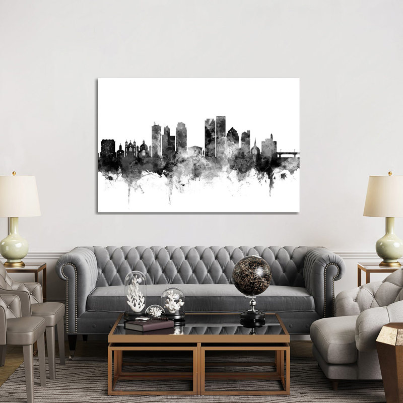 Dayton, Ohio In Black & White by Michael Tompsett - Wrapped Canvas Gallery-Wrapped Canvas Giclée, 152.5 cm H x 101.5 cm W