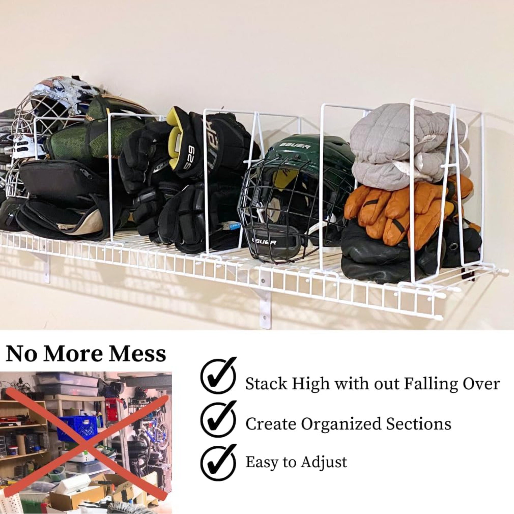 Rebrilliant Wire Shelf Dividers -20 Pack- Closet Storage & Organization ...