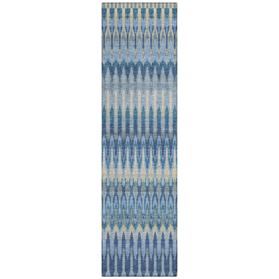 Washable Abstract Indoor / Outdoor Rug