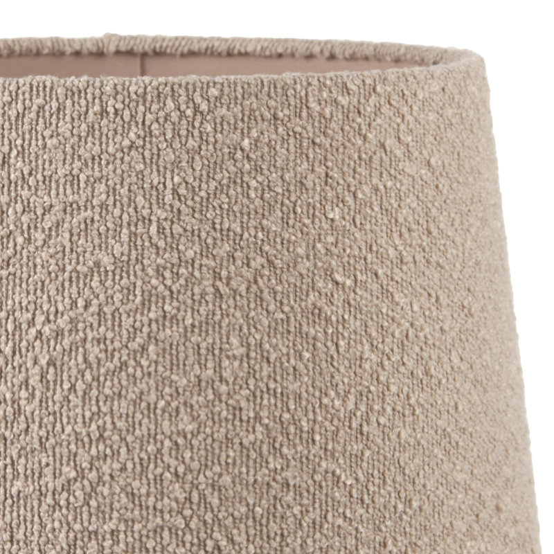 Round Boucle Lamp Shade (Uno) , 29cm H x 45cm W x 45cm D, Taupe