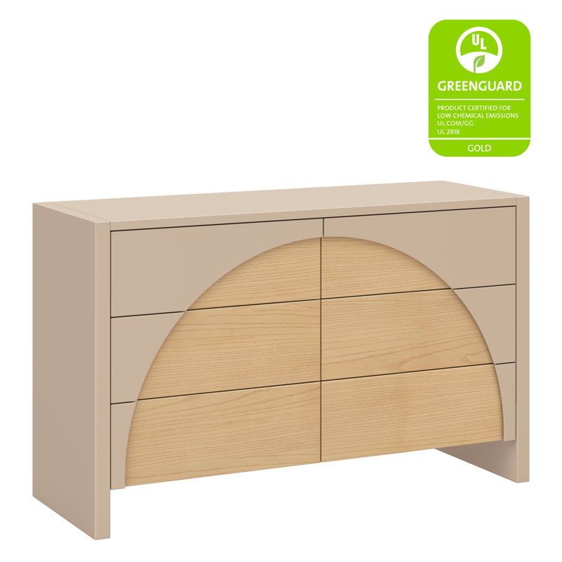 Moab 6-Drawer Assembled Dresser, Taupe/Ash