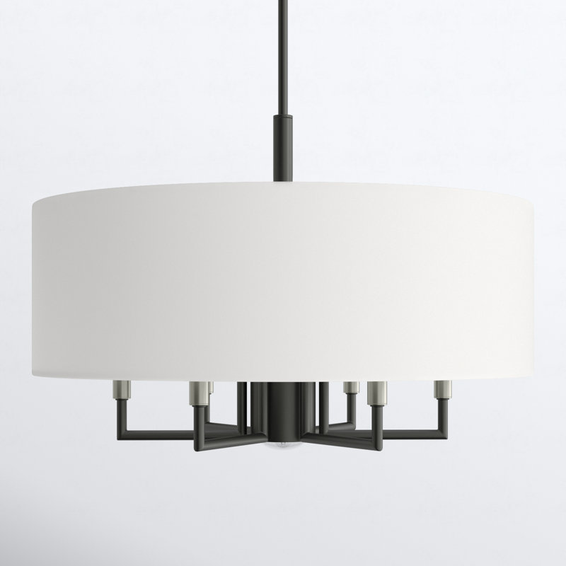 Moonlighter 7 - Light Dimmable Drum Chandelier, Scandinavian Gray