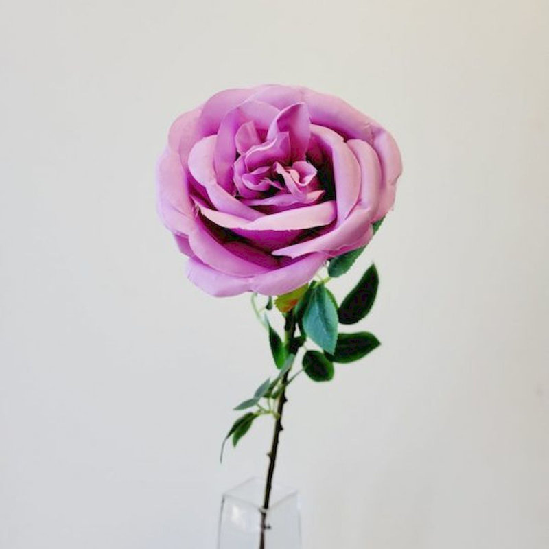 Tige de rose, Mauve, H 25 po x l 7 po x P 7 po