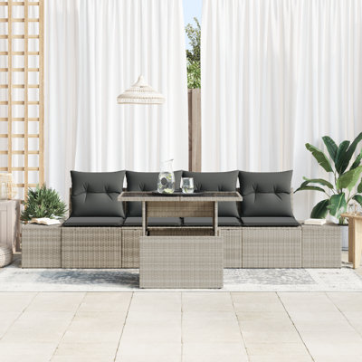 294cm Wide Patio Sofa with Cushions