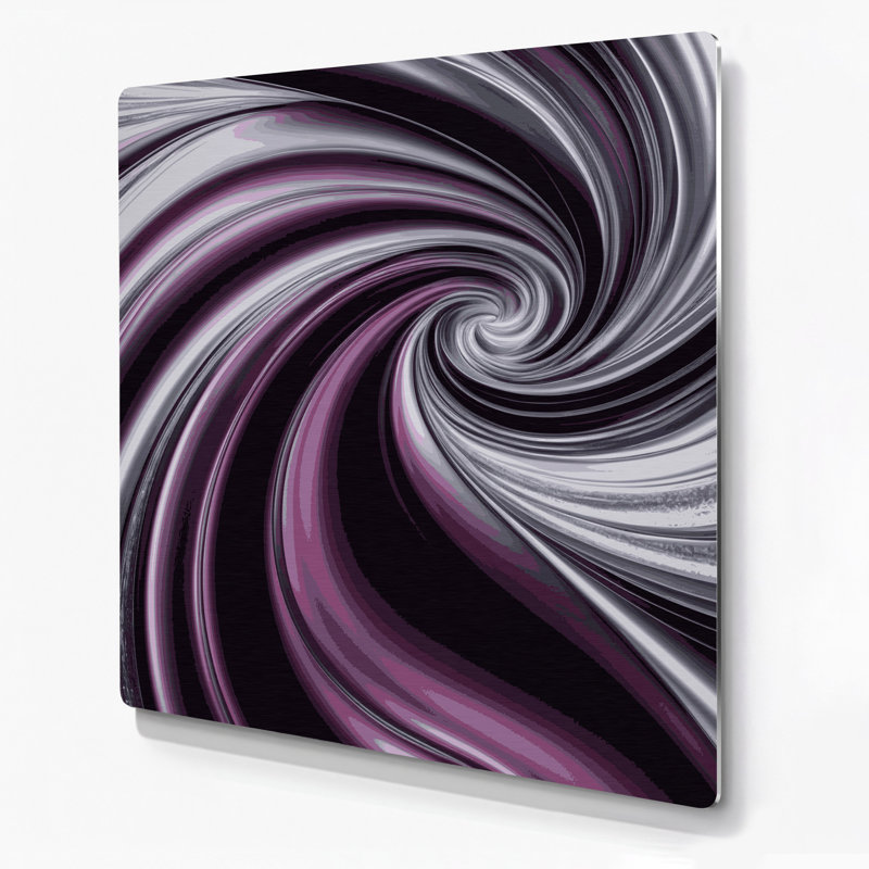 Gradient Abstract 64, art mural en métal mauve, H 12 po x l 12 po