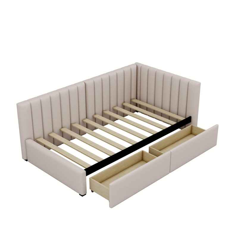 Masakatsu Upholstered Daybed, Beige