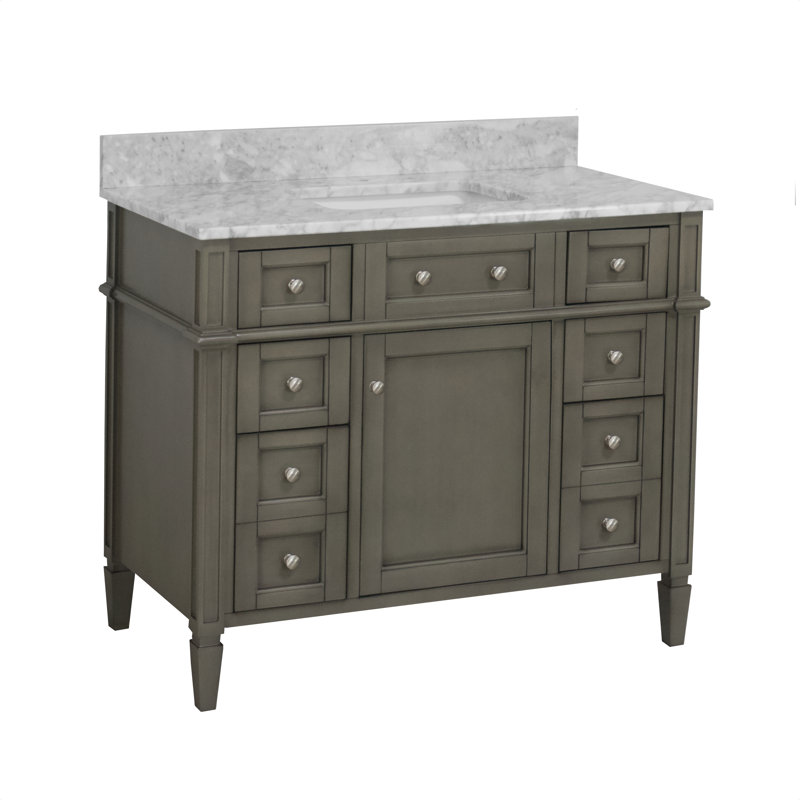 Ensemble de meuble-lavabo simple 42 po Lakeland, Gris patiné