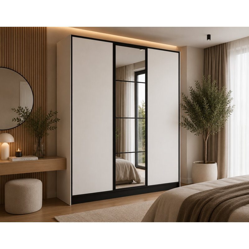 Wardrobe, White/Black