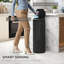 Stainless Steel, Plastic Kitchen Trash Can