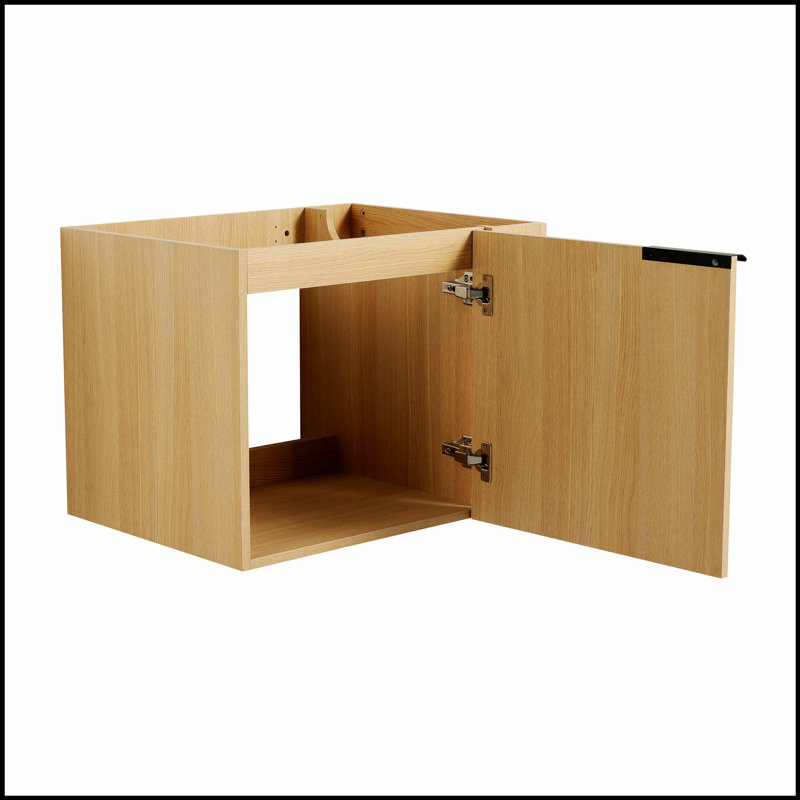 Ensemble de meuble-lavabo moderne avec rangement spacieux, fabrication en contreplaqué durable et finition élégante en chêne