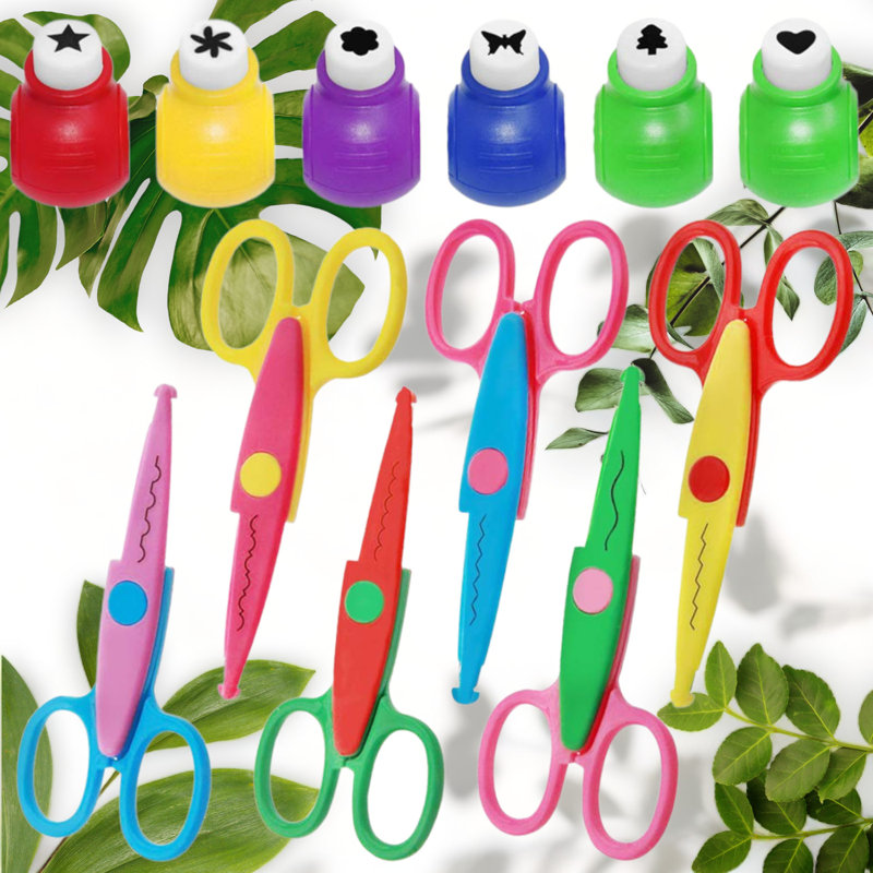12-Piece Scrapbooking Punch and Scissors Set