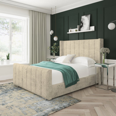 Aspen Marble Upholstered Bed Frame
