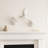  Elysia 3-Piece Horizon Quartz Resin Bird Wall Decor, White, Resin, Contemporary And Modern Style