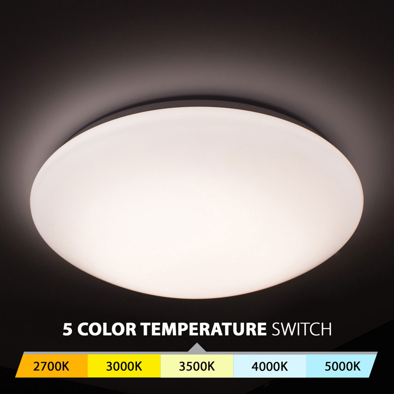 Glo Energy Star Aluminum 11.75" LED Flush Mount in White