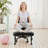 Ergonomic Cross Legged Meditation Chair, 360° Swivel Office Chair With Wheels, ADHD Chair With Footrest, Lumbar Support, Wider Height Adjustable Backrest And Seat, Faux Leather Kneeling Chair For Yoga-117530128