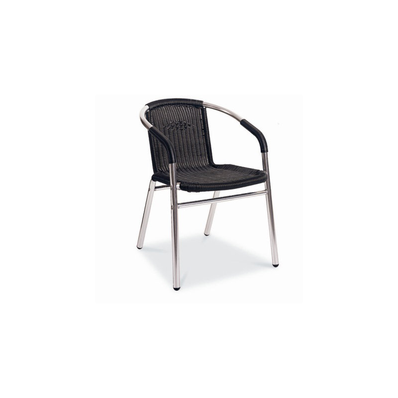 Chaise de patio Citium, Noir