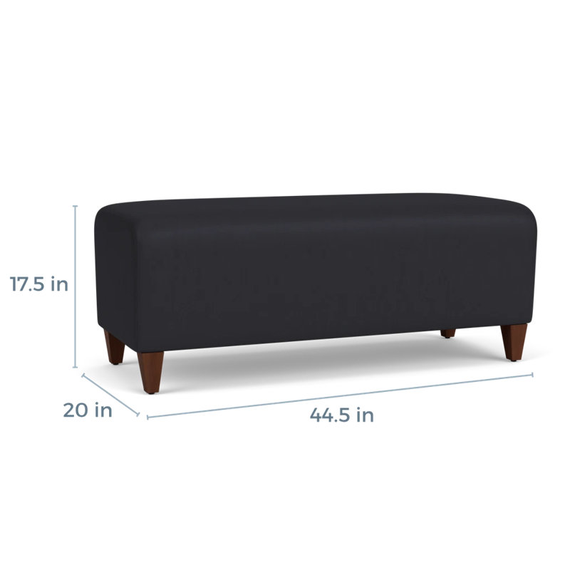 Banc de réception Ravenna, Noir Patriot Plus, Bois de noyer