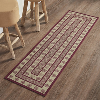 Custom House Washable Geometric Indoor / Outdoor Rug