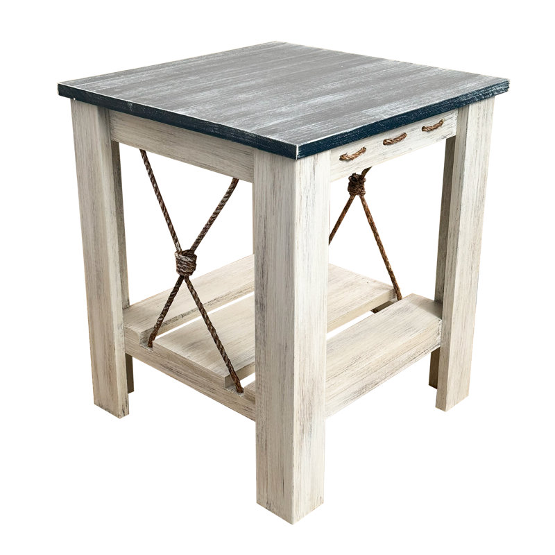 Ensemble de tables Stain 1- 1 table de canapé en bois, 1 table basse en bois, 2 21 tables de bout carrées en bois, Marine