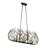 Bask Crystal Linear Pendant - 36"W - Matte Black/French Gold-133949067