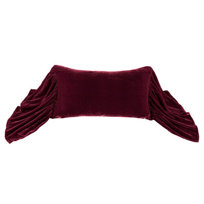 Stella Faux Silk Velvet Romantic Western 14x26 inch Long Ruffled Accent Pillow