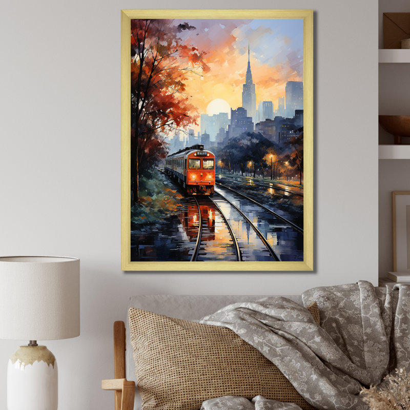 «Prathu Colorful New York Bronx», reproduction sur toile, Encadrement doré, H 32 po x l 24 po x P 1 po