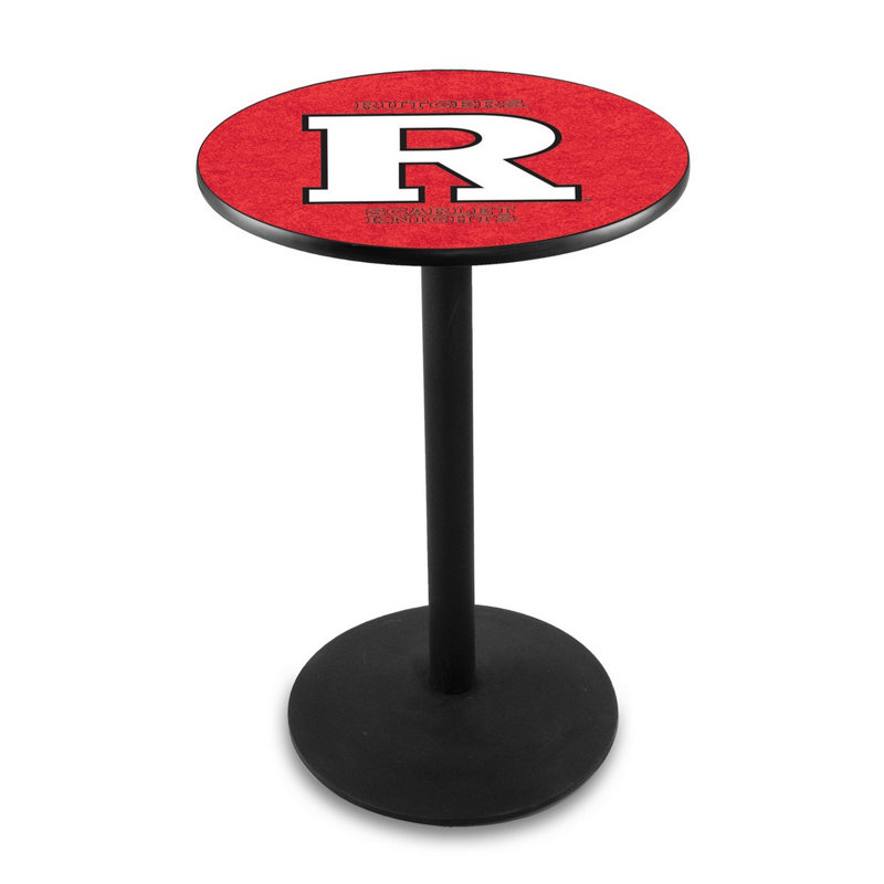 Round Metal Base Dining Table, Black Wrinkle, Rutgers