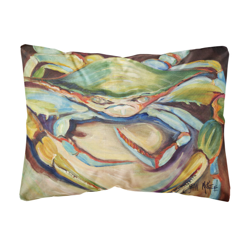 Coussin intérieur/extérieur bleu/brun/vert crabe