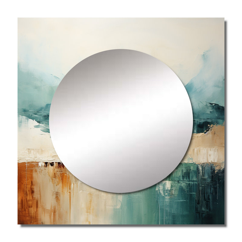 Eustorgios - Grand miroir mural carré minimaliste pour chambre à coucher, 23 po x 23 po