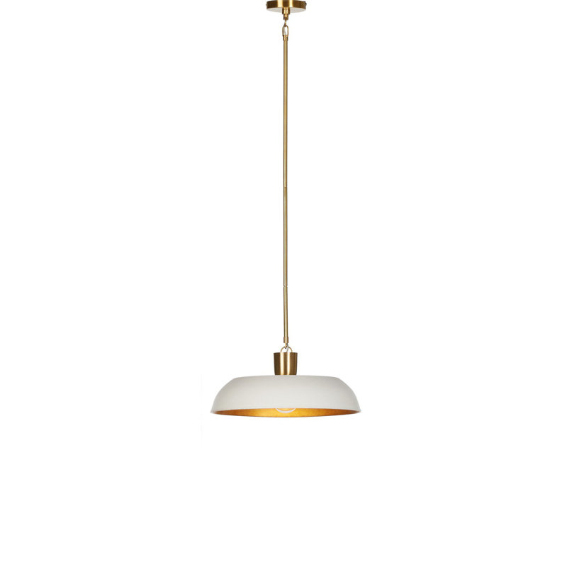 Walton Pendant-White Aluminum Enamel, White