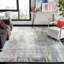 Tapis bleu / gris tissé à la main Mcelroy-24018462