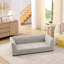 Canapé confortable surdimensionné pour animaux de compagnie de taille moyenne / grande - Conception rectangulaire moderne avec dossier, accoudoirs et coussin moelleux - beige (56,5 po x 26 po x 17 po)-128777004