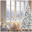 Arbre de Noël enneigé 7 pi avec 1060 pointes, PVC enneigé et branches à aiguille dure, structure à charnières pour une installation facile, support en métal stable-1014893931