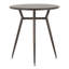 Table de salle à manger ronde en métal 4 places, style industriel, finition bronze antique, 27,75 pouces, petit coin-repas