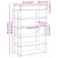Shoe Rack 80X30x98 Cm Engineered Wood-1538548781-1538548783