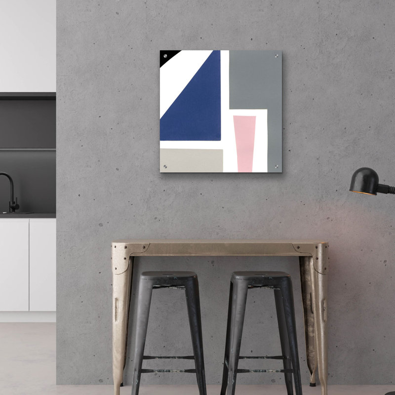 «Color Blocks 2» par Alicia Ludwig, art mural en verre acrylique, H 24 po x l 24 po x P 0,2 po