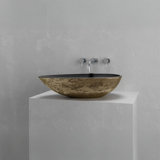 Vast Studio Aged Round Vessel Sink – Modern Matte Finish, Countertop Bathroom Basin for Luxury Spa & Contemporary Homes