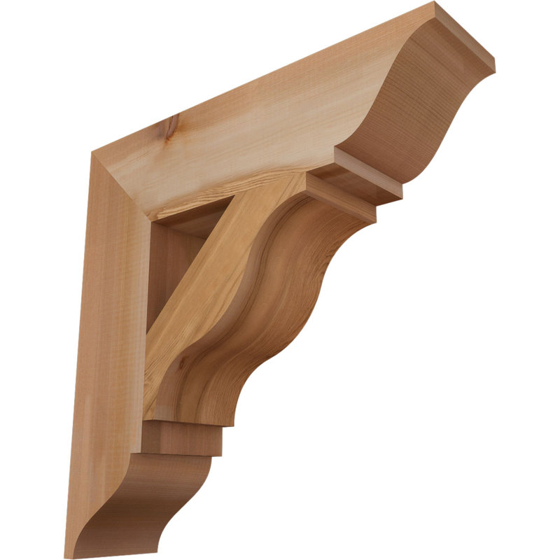 Support traditionnel Funston, H 22 po x l 5,5 po x P 22 po, Cèdre rouge de l'Ouest, Lisse