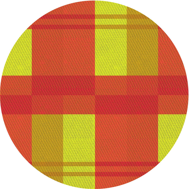 Geometric Indoor Rug, Round 5'