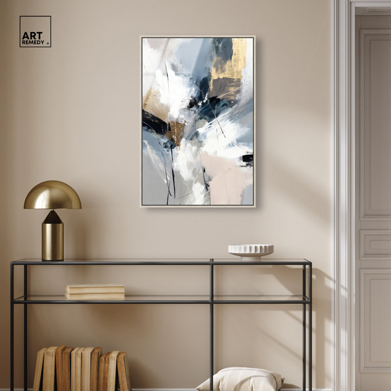 Décoration murale de bureau Tectonic Shift V, reproduction d'art encadrée par Art Remedy, cadre argenté, 20 x 30