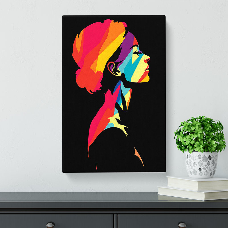 Woman Pop Art No.3 - Wrapped Canvas, 50cm H x 35cm W x 3cm D