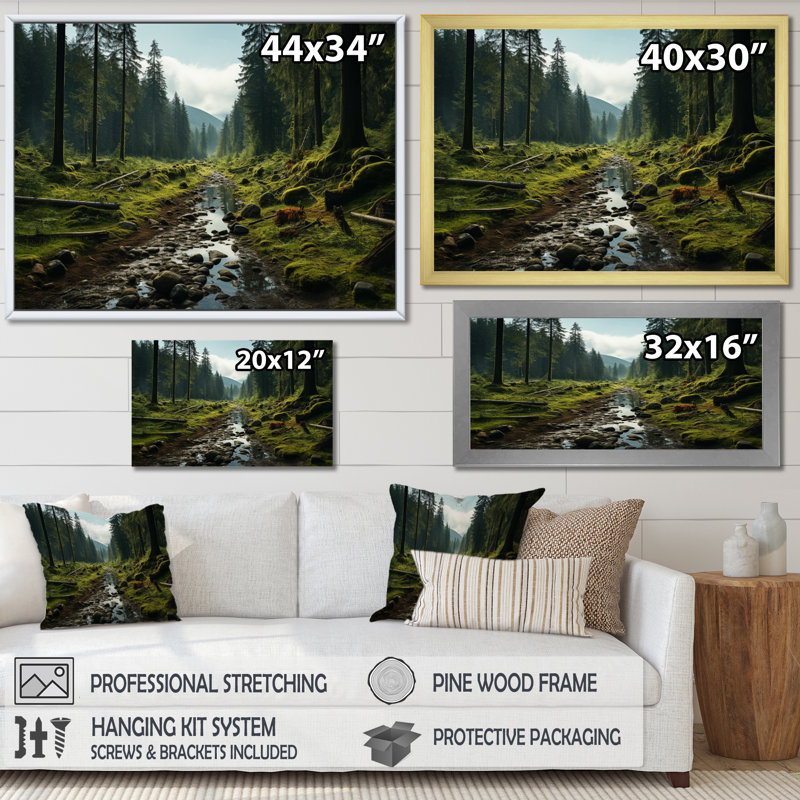 États-Unis, États-Unis, National Forest, Washington III, reproduction d'art sur toile, H 16 po x l 32 po x P 1 po