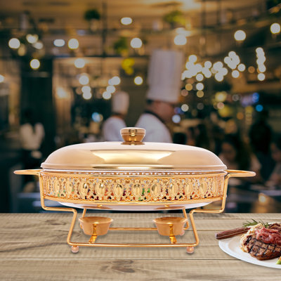Ensemble de réchaud à buffet ovale