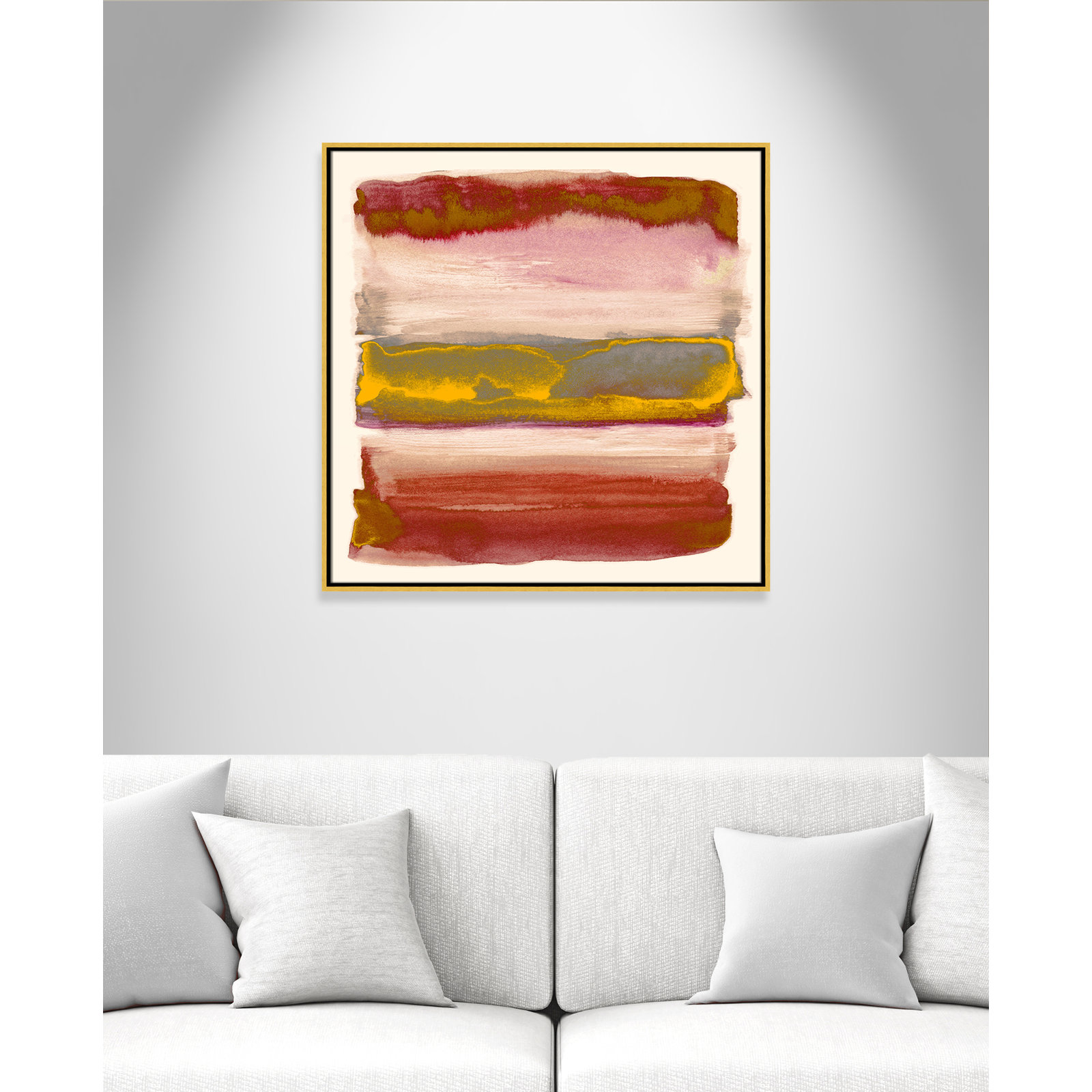 Yellow Sky II Print by Nan, Gold, 31.5" H x 31.5" W