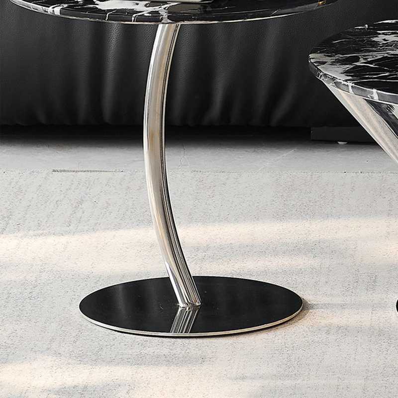 Modern round marble coffee table