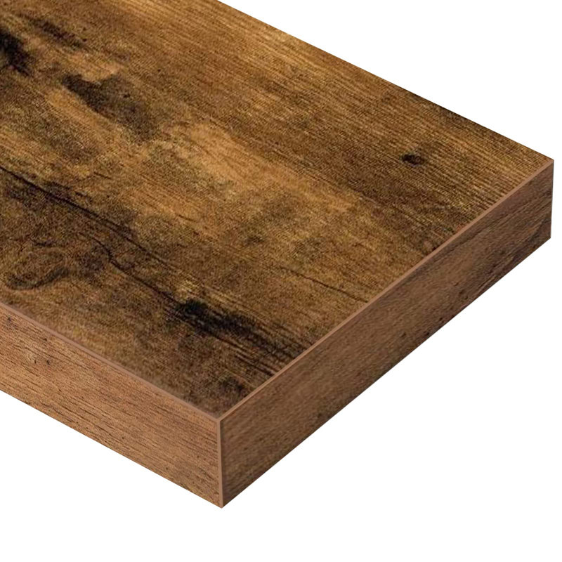 Tablette flottante en bois massif Bennfield, Brun
